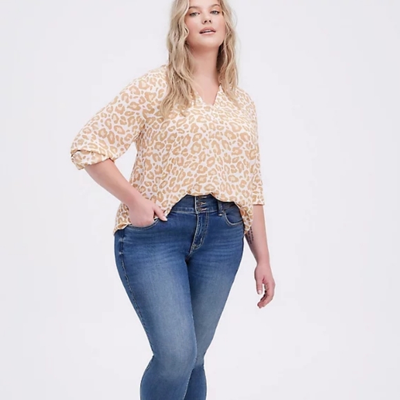 torrid Tops - 2/$25 Georgette Leopard Blouse